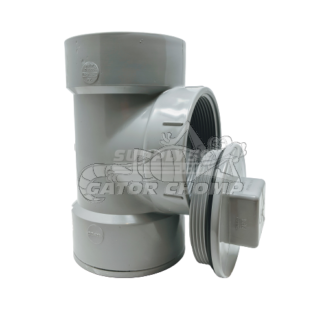 4" x 3" x 4" Hub Low Rise PVC DWV Line Cleanout