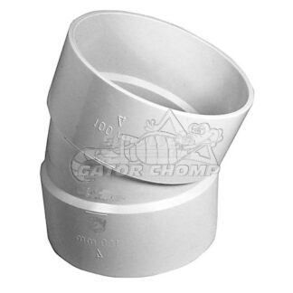 4″ Hub PVC Sewer 22-1/2° Elbow