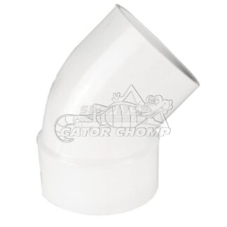 4″ Hub x Spigot PVC Sewer 45° Street Elbow