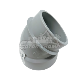 3″ Hub x Spigot Low Rise PVC DWV 45° Elbow