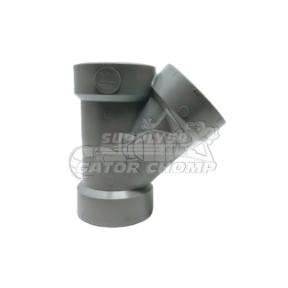 3″ Hub Low Rise PVC DWV 45° Wye
