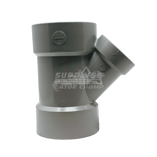 3" x 3" x 2" Hub Low Rise PVC DWV 45° Wye