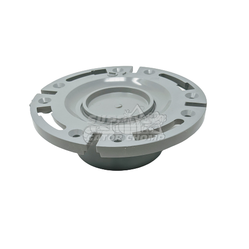 4″ x 3″ Hub Low Rise PVC DWV Closet Flange With Moulded Test Plate