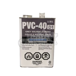 3.78 L Medium Bodied Grey PVC-40 Cement