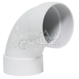 4″ Hub PVC Sewer 90° Long Turn Elbow