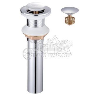 Bathroom Brass Pop Up Vanity Vessel Sink Drain Without Overflow