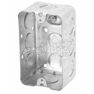4" x 2-1/8" x 1-7/8" Single-Gang Utility Box With 1/2" Knockouts